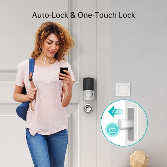 TWO Hornbill Keyless‎ Entry Door Lock Smart Deadbolt with Handlesets - Picture 10 of 12